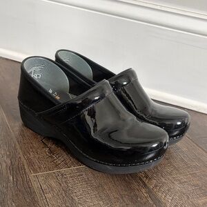 Dansko Shiny Black Clogs